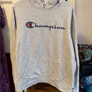 Champion Light Gray Athletic Hoodie